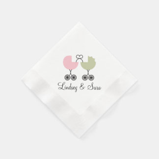 Serviette En Papier Love Buggies Baby shower commun serviettes, rose /