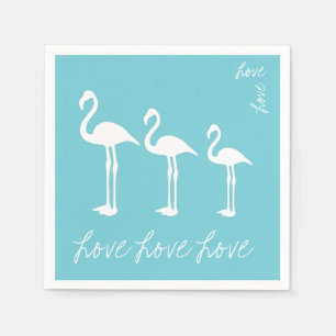 Serviette En Papier Love Flamant rose Papier Napkin