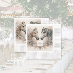 Serviette En Papier Love for Horses Papier Mariage Napkin