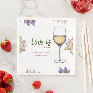 Serviette En Papier Love is brewing Baby Shower de mariage