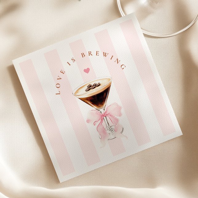 Serviette En Papier Love is Brewing Enterrement de Fille Mariée (Créateur téléchargé)