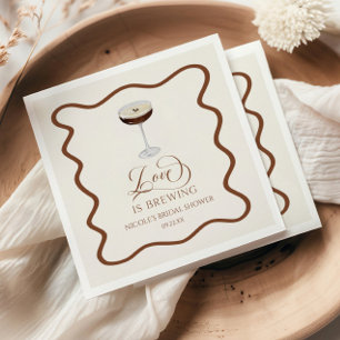 Serviette En Papier Love Is Brewing Expresso Martini Enterrement de Vi