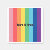 Love Is Love Wine Cocktail Napkins