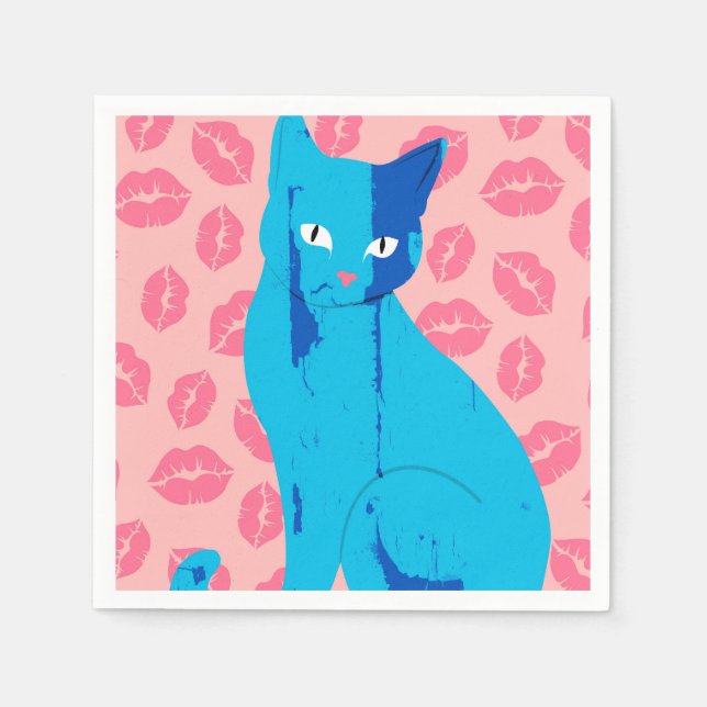 Serviette En Papier Love Meow-ment (Devant)