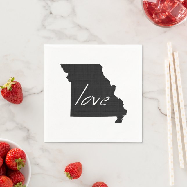 Serviette En Papier Love Missouri Formé Chalkboard Me Montrer Missouri (En situation)