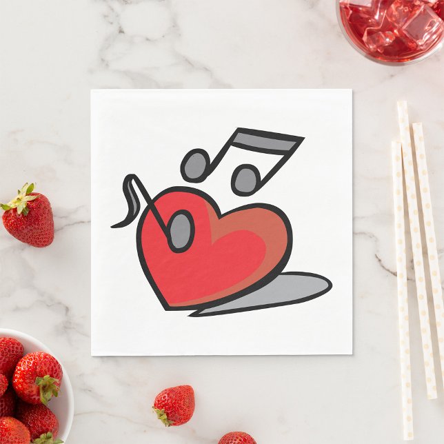 Serviette En Papier Love Music (Créateur téléchargé)