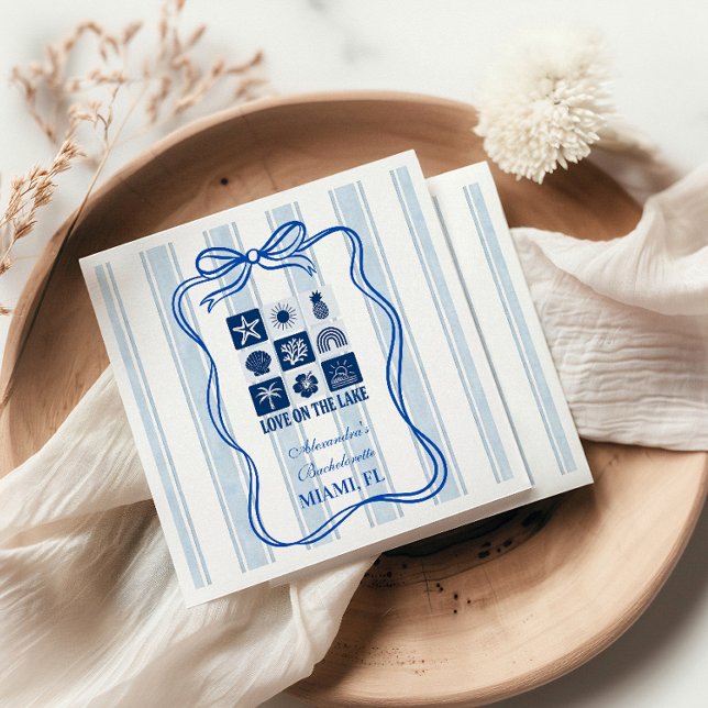 Serviette En Papier Love on the Lake Bachelorette Bash (Créateur téléchargé)