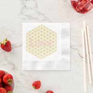 Serviette En Papier Love or Mandala Wedding