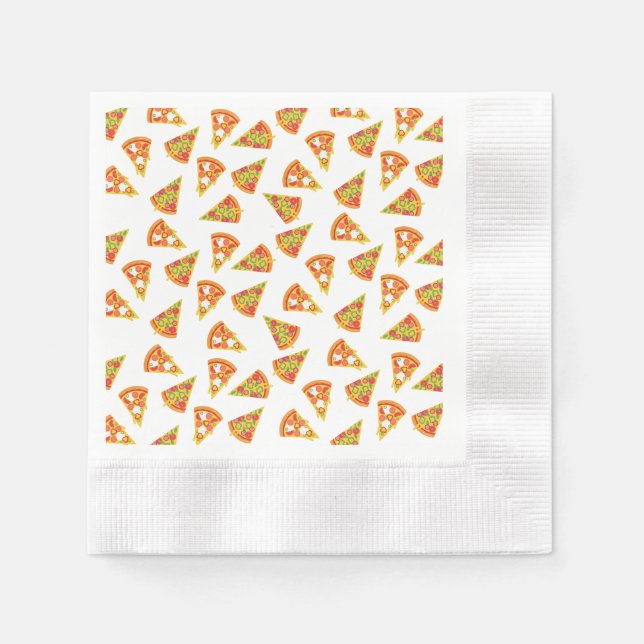 Serviette En Papier Love Pizza (Devant)