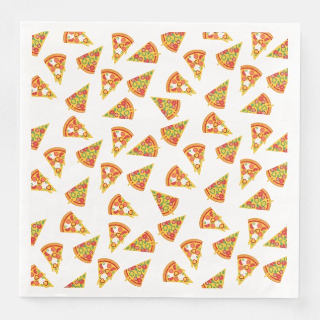Serviette En Papier Love Pizza (Devant)