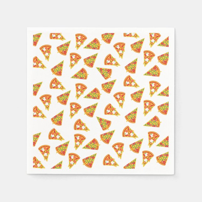 Serviette En Papier Love Pizza (Devant)