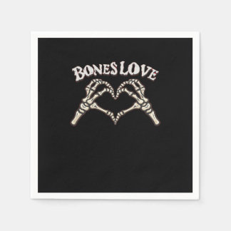 Serviette En Papier Love Skeleton Hand Classic