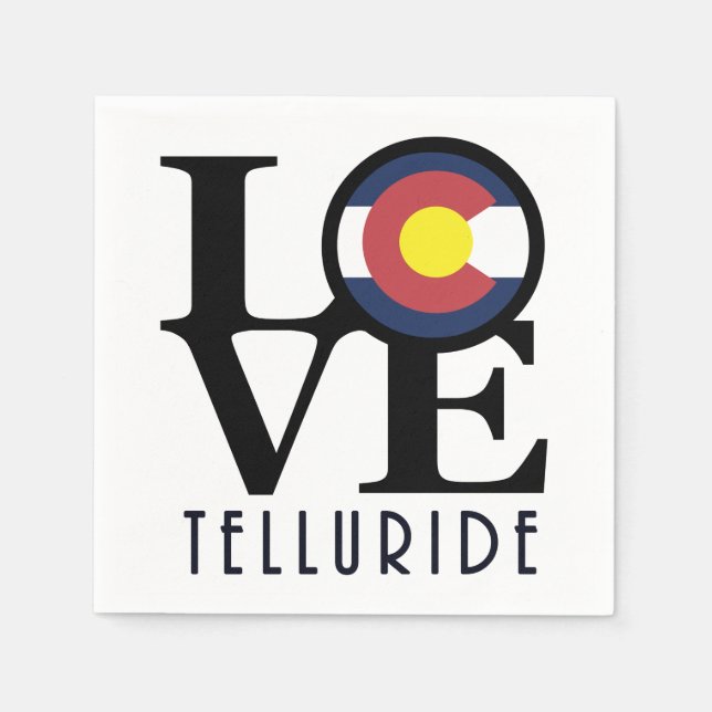 Serviette En Papier LOVE Telluride Colorado (Devant)