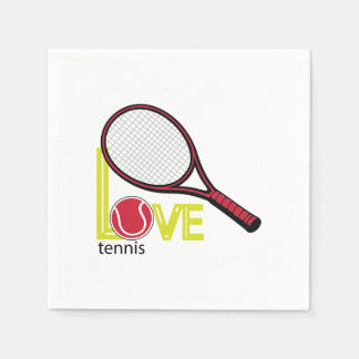 Serviette En Papier Love tennis