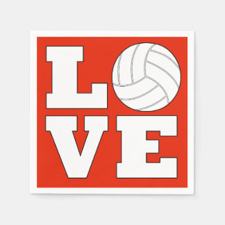 Serviette En Papier LOVE Volleyball Personnalisé Couleur de serviettes