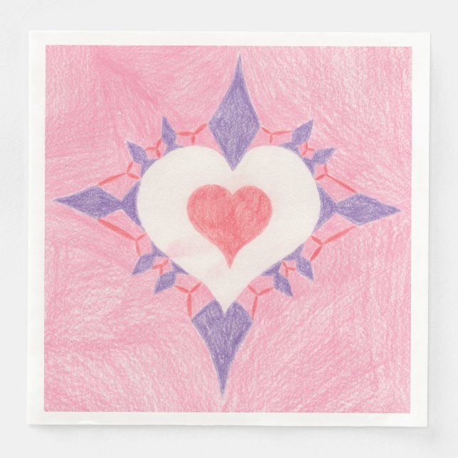 Serviette En Papier Lovely Heart (Devant)