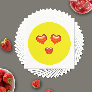 Serviette En Papier Lovestruck Emoji