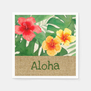 Serviette En Papier Luana Aquarelle Tropical Vivid Floral