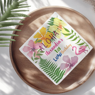 Serviette En Papier Luau 1er anniversaire