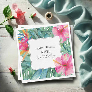 Serviette En Papier Luau 60e anniversaire Thème