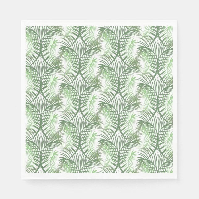 Serviette En Papier Luau Palm Tropical Feuille (Devant)