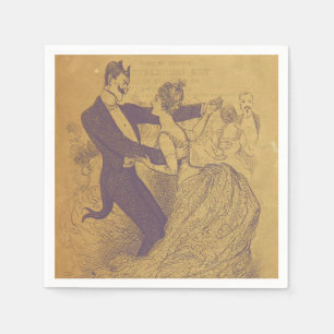 Serviette En Papier Lucifer Danser avec une dame