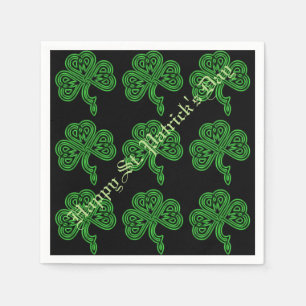 Serviette En Papier Lucky Celtic Motif Shamrock
