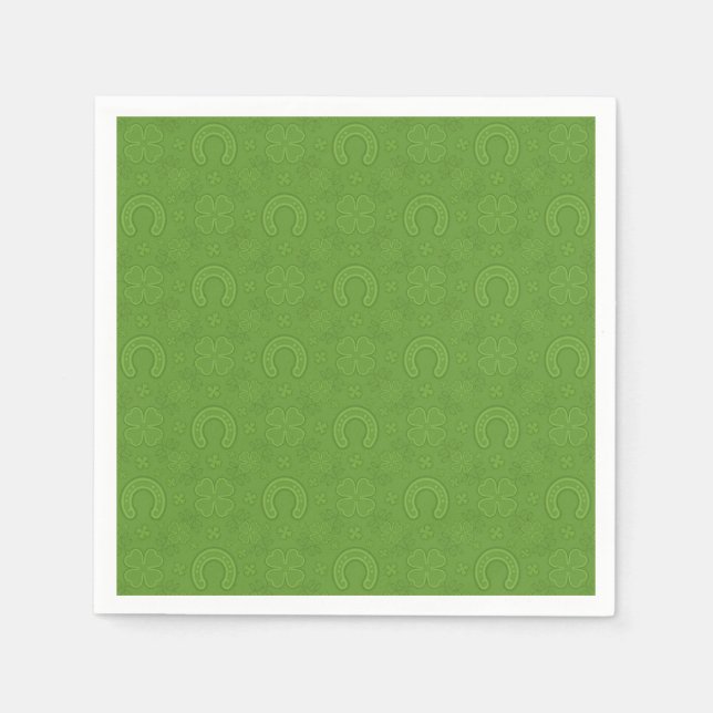 Serviette En Papier Lucky Green Icons Motif (Devant)
