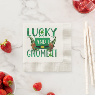 Serviette En Papier Lucky & I Gnome It Jour de la Saint Patrick Party