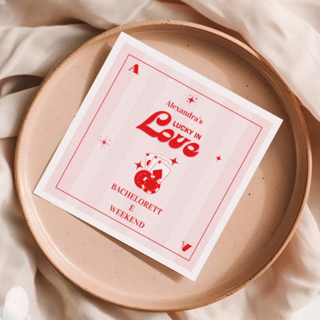 Serviette En Papier Lucky In Love Bachelorette Week-end (Créateur téléchargé)
