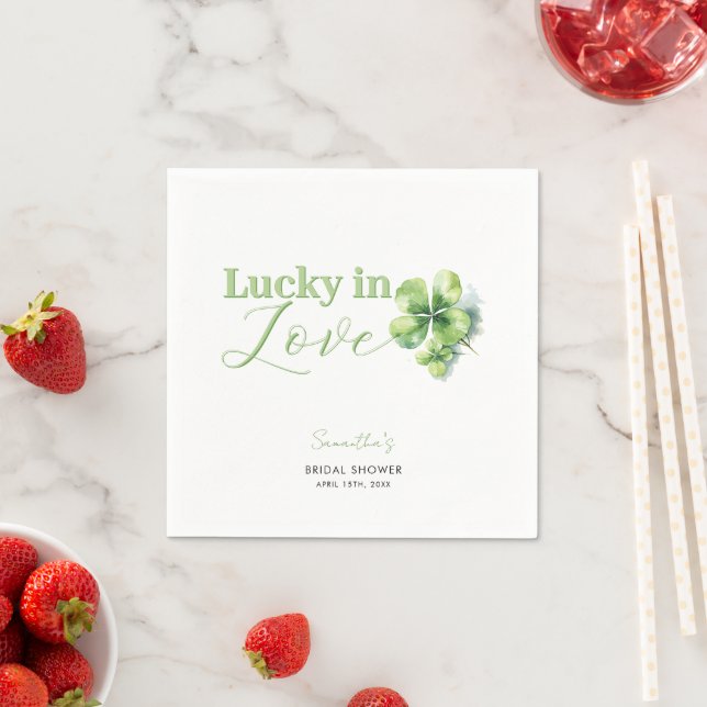Serviette En Papier Lucky in Love St Patrick's Bridal Shower  (En situation)