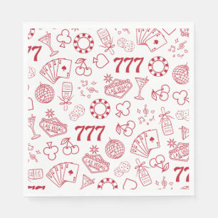Serviette En Papier Lucky In Love Vegas Enterrement de Vie de Jeune Fi
