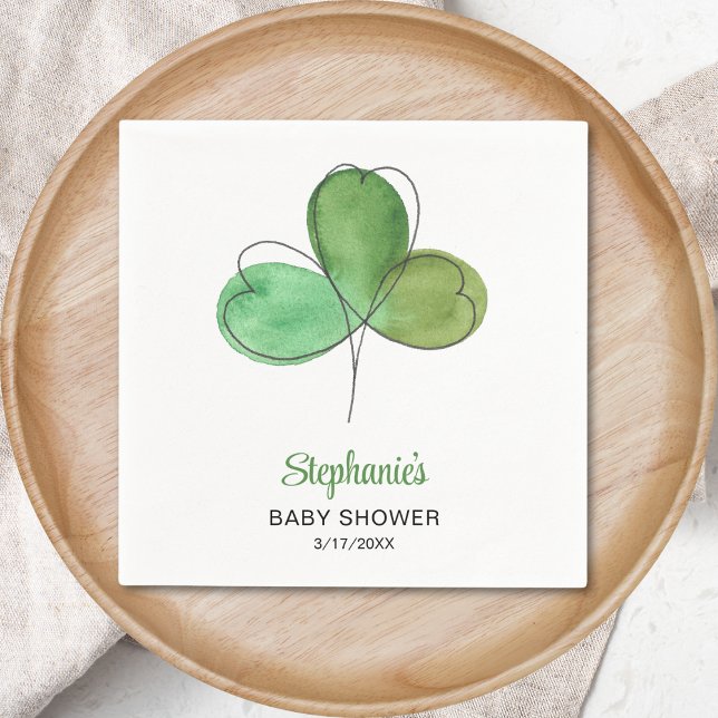 Serviette En Papier Lucky Little Shamrock Baby shower (Créateur téléchargé)