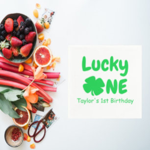 Serviette En Papier Lucky One 1er anniversaire