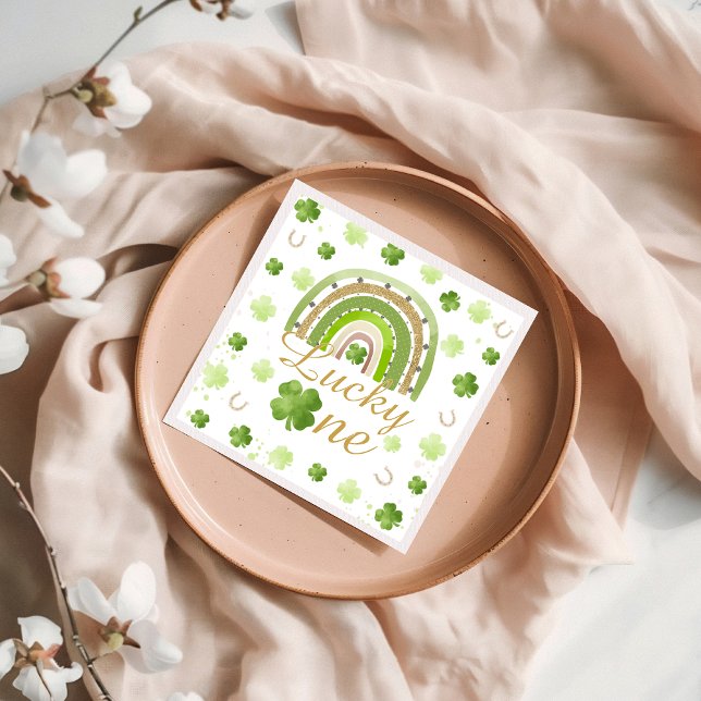 Serviette En Papier Lucky One First Birthday Napkins (Créateur téléchargé)