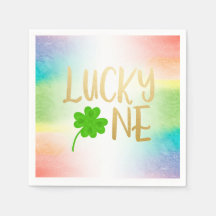 Lucky One St. Patricks Day Anniversaire Papier