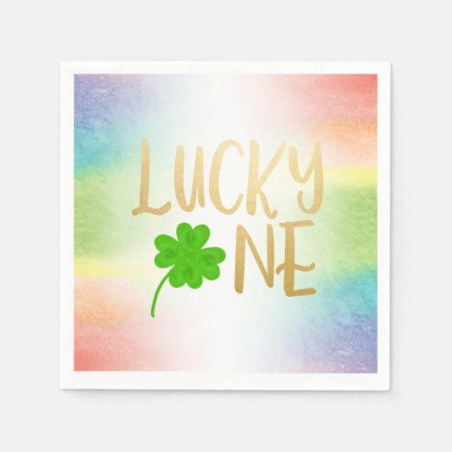 Serviette En Papier Lucky One St. Patricks Day Anniversaire Papier (Devant)