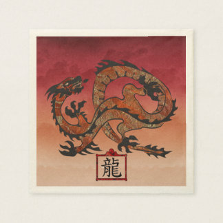 Serviette En Papier Lucky Red Dragon, 龙