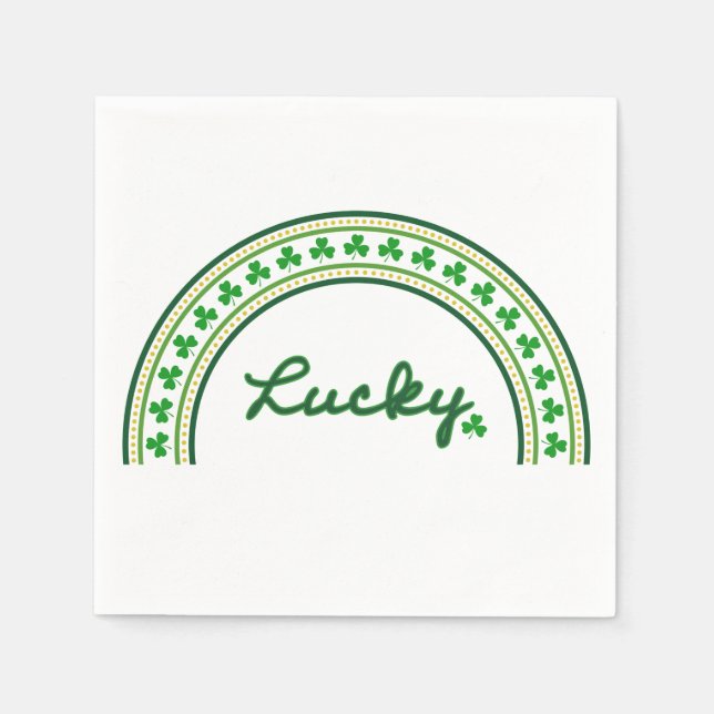 Serviette En Papier Lucky Shamrock (Devant)