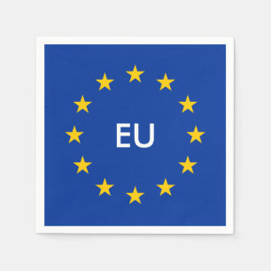 Serviette En Papier L'UE d'Union européenne marquent les serviettes d