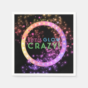 Serviette En Papier Lueur au néon dans les étoiles foncées