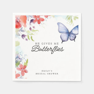 Serviette En Papier Lui me donne des papillons dans le ventre Enterrem