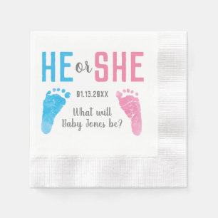 Serviette En Papier Lui ou elle genre de bébé indiquent la partie