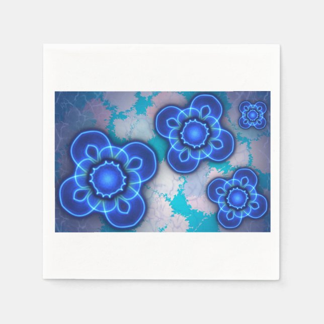 Serviette En Papier Lumière bleue (Devant)