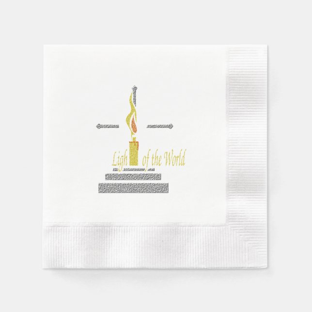 Serviette En Papier Lumière du monde (Devant)
