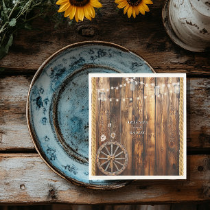 Serviette En Papier Lumières Mason Jar de la corde occidentale Wagon