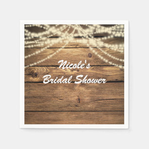 Serviette En Papier Lumières Rustiques de Rêve & Mariage Rustique en B