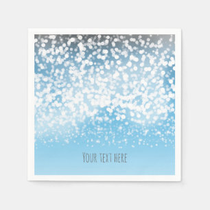 Serviette En Papier Lumières scintillantes Menu Romantique Winter Wond