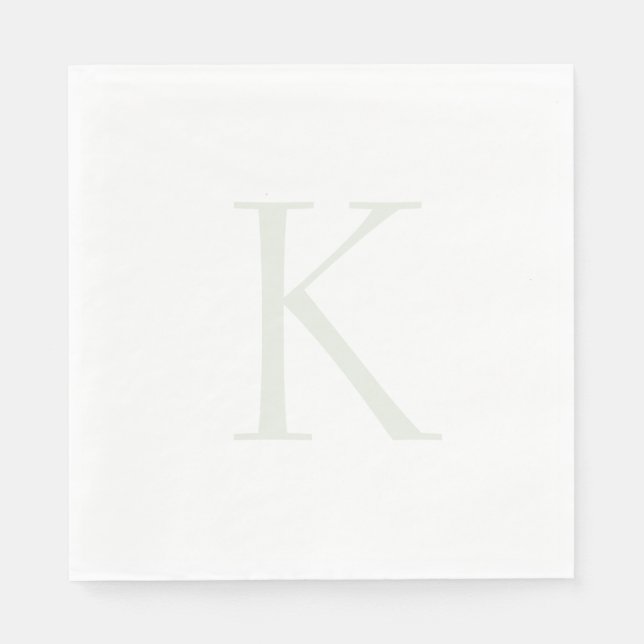 Serviette En Papier Luminaire Monogramme Luncheon Napkins (Devant)
