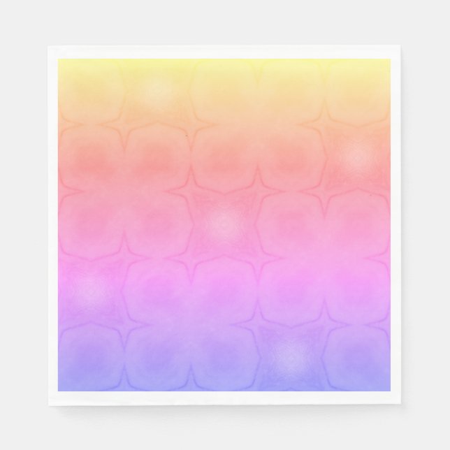 Serviette En Papier Luncheon Paper Napkins in pink purple yellow (Devant)